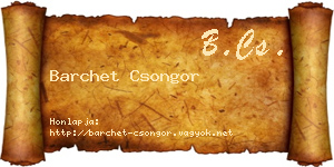 Barchet Csongor névjegykártya